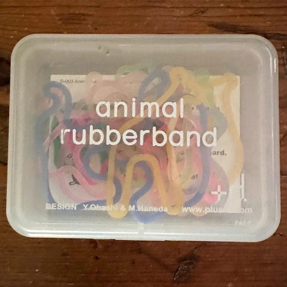 MOMA Animal Rubber Bands Multicolor NWT